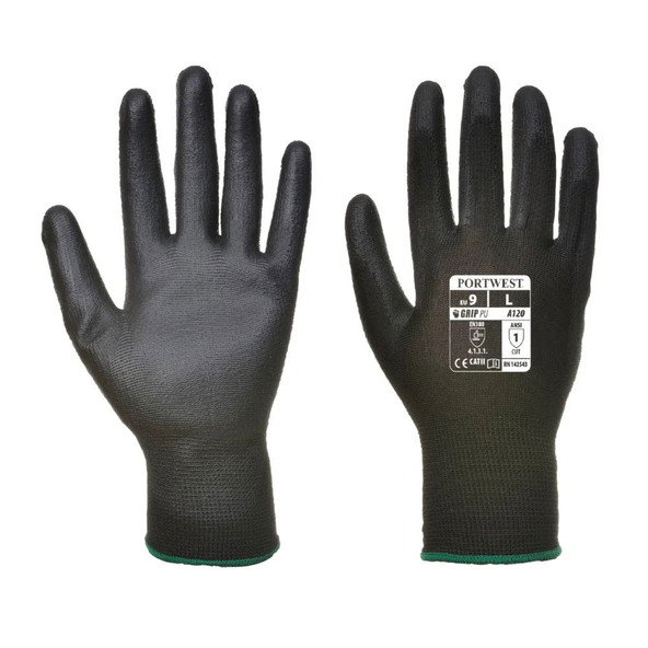 PU Palm Coated Glove - Black