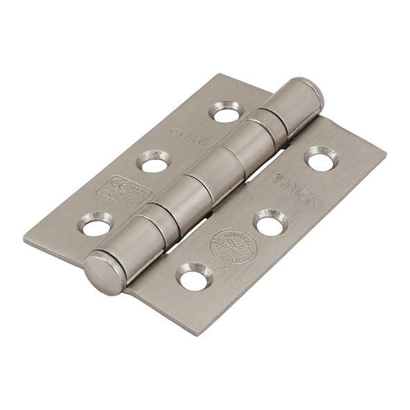TIMCO Grade 7 Fire Door Hinges - Satin Nickel - 76 x 50 x 2.0mm