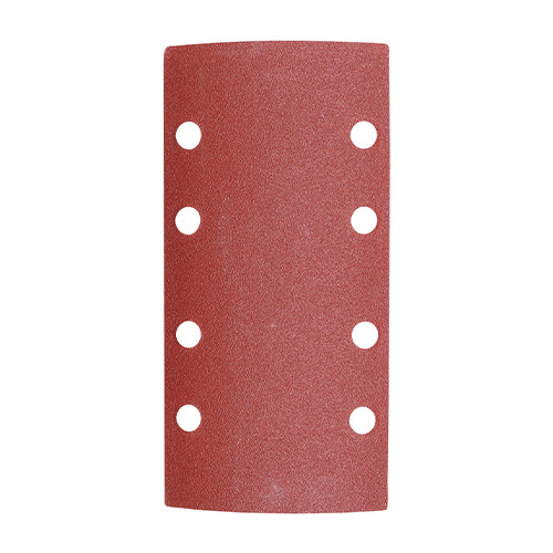 TIMCO 1/3 Sanding Sheets - 120 Grit - Red - Punched - 93 x 185mm - Pack of 5