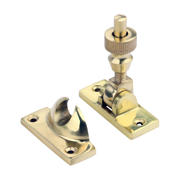 TIMCO Brighton Pattern Sash Fastener - Polished Brass - 57 x 22mm