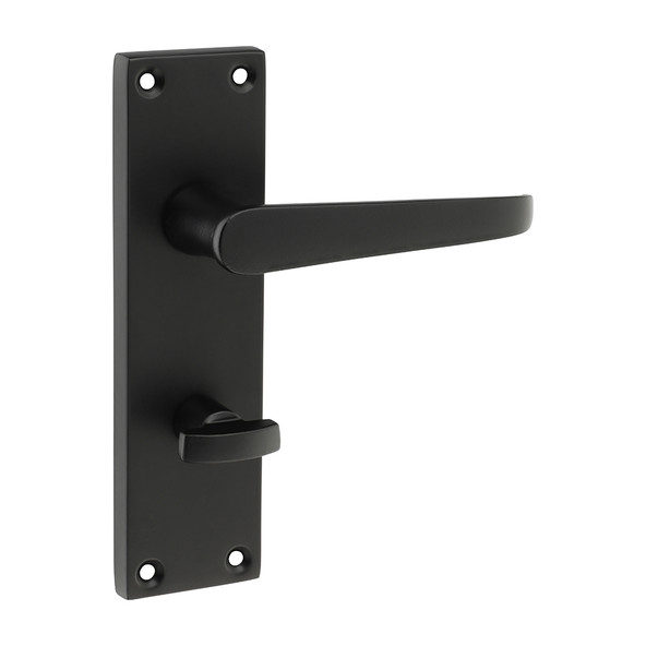 TIMCO Victorian Straight Bathroom Handles - Matt Black - 152 x 43mm