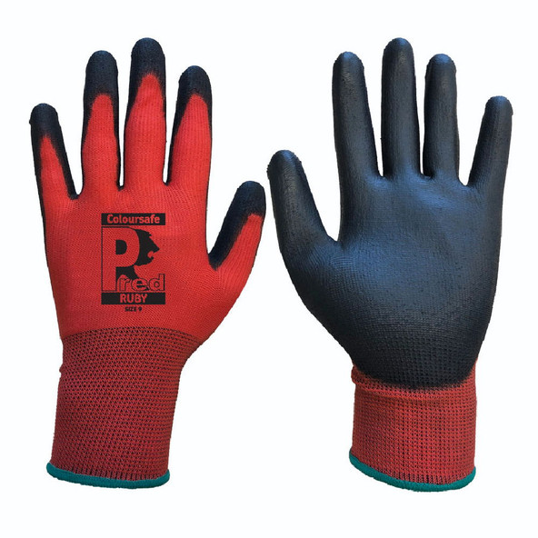 Cut Level 1 - PU Glove - Red