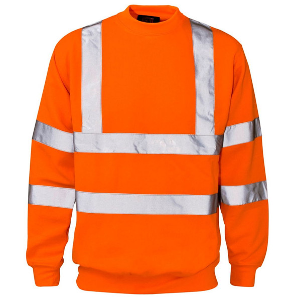 56881-7 Hi Vis Sweatshirt - Orange - (S)