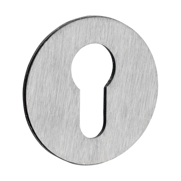 TIMCO Euro Profile Self-Adhesive Escutcheon - Round - Satin Stainless Steel - 52mm