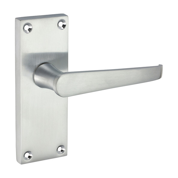 TIMCO Victorian Straight Latch Handles - Satin Chrome - 114 x 42mm