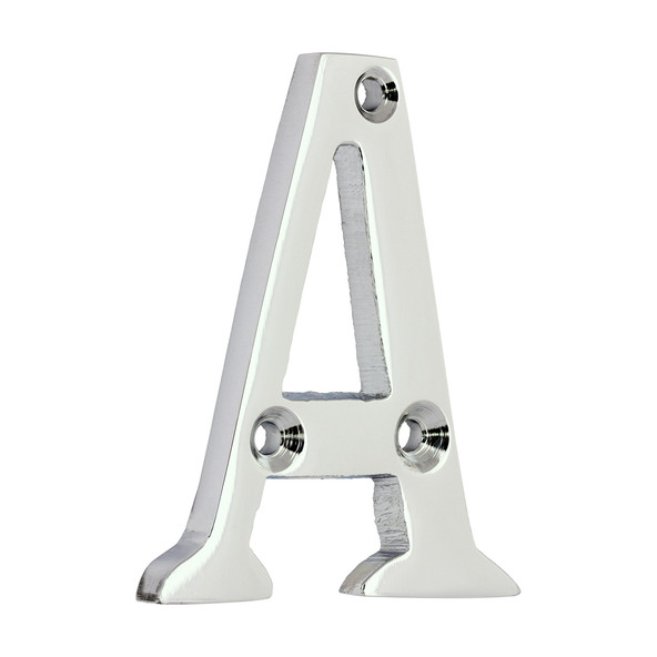 TIMCO Door Letter A - Polished Chrome - 60mm