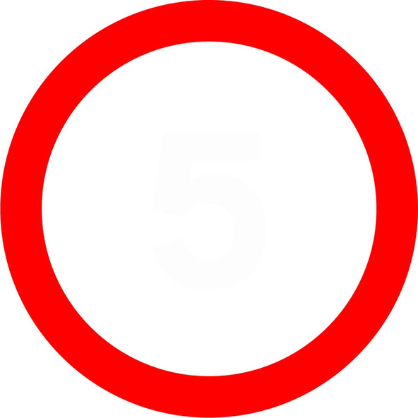 750mm MPH Signs -Black Plastic Sign