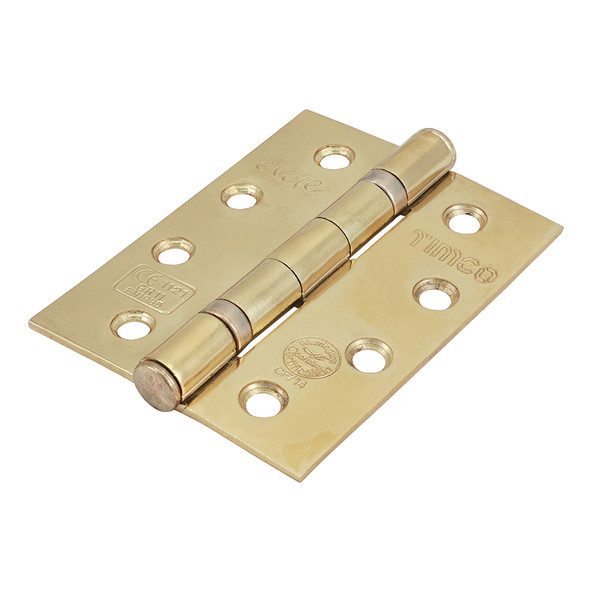 TIMCO Grade 11 Fire Door Hinges - Electro Brass - 101 x 76 x 2.6mm