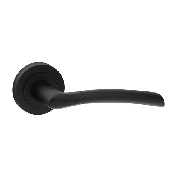 TIMCO Shavington Lever On Rose Handles - Matt Black - 51mm