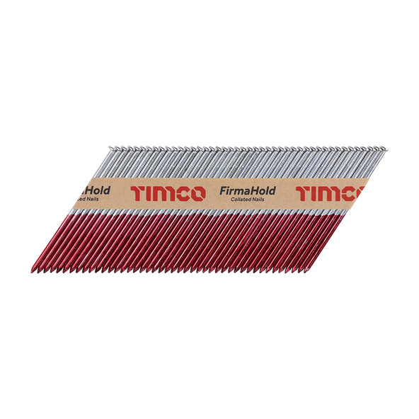 TIMCO FirmaHold Collated Clipped Head Nails - Trade Pack - Plain Shank - FirmaGalv + - 3.1 x 90 - Box of 2200