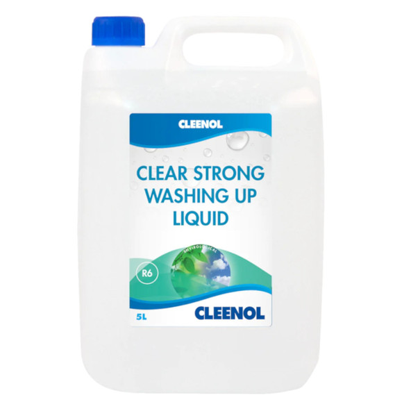 Cleenol Clear Strong Washing Up Liquid - 5 Litre