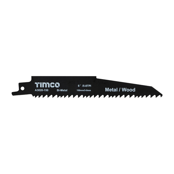 TIMCO Reciprocating Saw Blades - Wood with Nails Cutting - Bi-Metal - S610VF - S610VF - Pack of 5