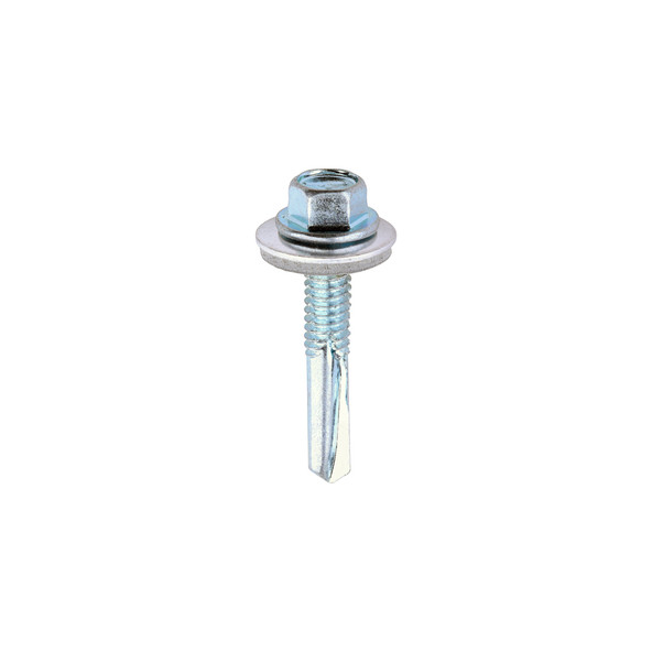 Metal Construction Heavy Section Screws - Hex - EPDM Washer - Self-Drilling - Zinc