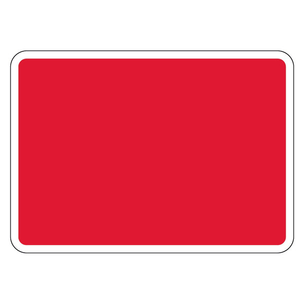 1050 x 750mm Blank Red (c/w White Border) - Black Plastic Sign