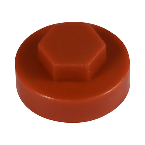 TIMCO Hex Head Cover Caps - Terracotta - 16mm - Bag of 1000