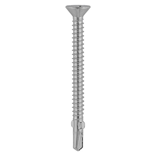Metal Construction Timber to Light Section Screws - Countersunk - Wing-Tip - Self-Drilling - Bi-Metal - Exterior - Silver Organic