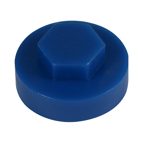 TIMCO Hex Head Cover Caps - Gentian Blue - 16mm - Bag of 1000