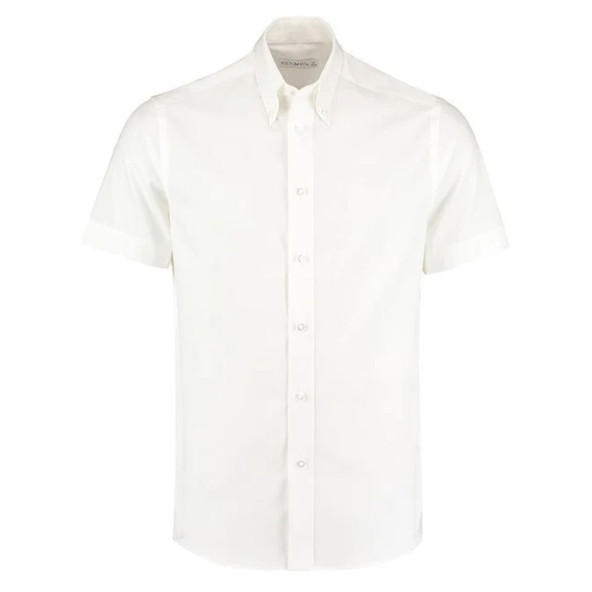 KK187 Tailored Fit Short Sleeve Shirt - White - (17")