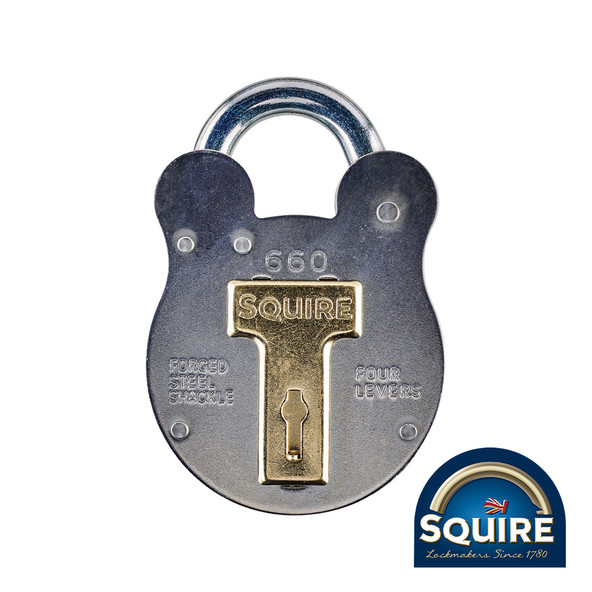 Squire Old English 4 Lever Padlock - 660 - 60mm