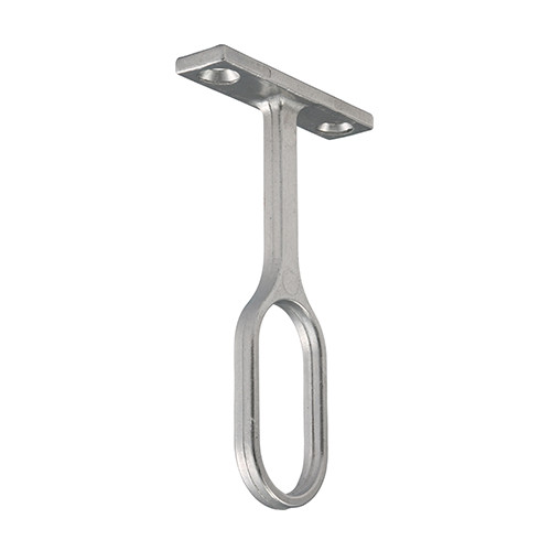 TIMCO Centre Bracket - For Oval Tube - Polished Chrome - 30 x 15mm