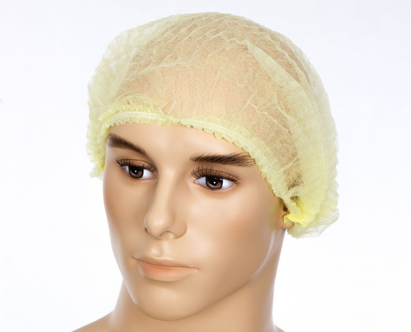 Disposable Mob Caps - Yellow - Pack of 1000