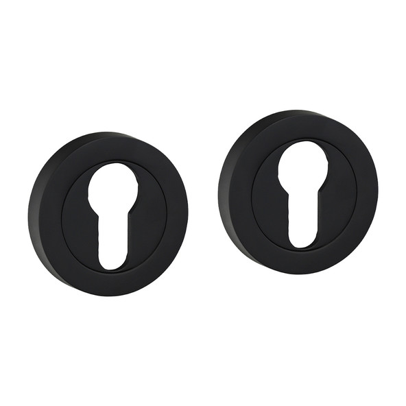 TIMCO Euro Profile Escutcheon - Matt Black - 51mm