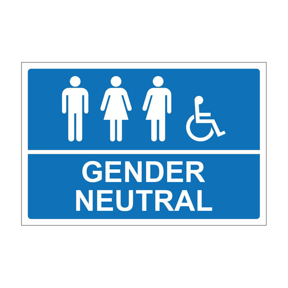 Gender Neutral Sign - 300x200mmx1PVC