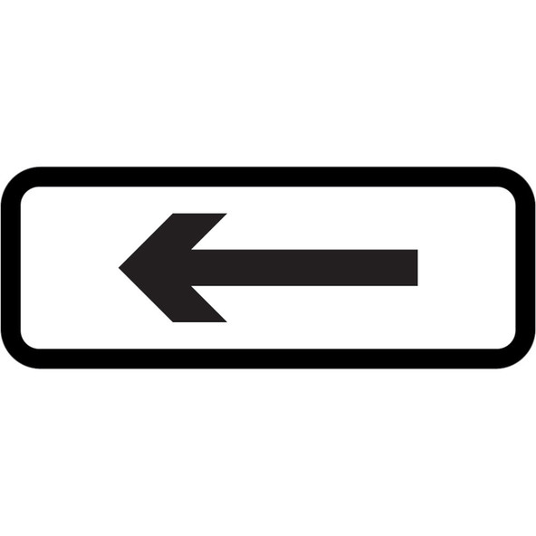 Arrow Supplementary Plate to suit 750mm - Black Plastic Sign