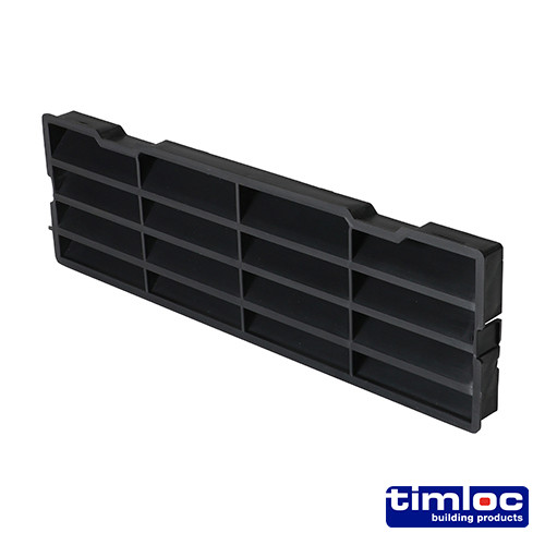 TIMLOC Through-Wall Cavity Sleeve Baffle - Black - 1238 - 229 x 76mm