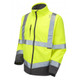 Leo SJ01 Buckland Hi Vis Softshell Jacket - Yellow/Grey - (3XL)