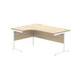 Radial Left Hand Desk - Oak - 1600mm x 1200mm x 730mm