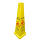 Cleaning in Progress & Wet Floor Warning Cone - Yellow