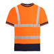 Laser Hi-Vis Two-Tone Short Sleeve Shirt - Orange/Navy - XXXXL