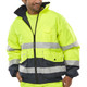 EBJSYN Two-tone Hi Vis Bomber Jacket - Yellow/Navy - (M)