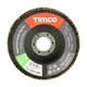 TIMCO Set of Flap Discs - Aluminium Oxide - Type 29 Conical - 40 Grit - 115 x 22.23 - Pack of 10