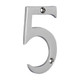 TIMCO Door Numeral 5 - Polished Chrome - 75mm