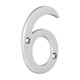 TIMCO Door Numeral 6 - Polished Chrome - 75mm
