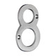 TIMCO Door Numeral 8 - Satin Chrome - 75mm