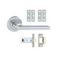 TIMCO Radmore Lever On Rose Door Pack - Polished Chrome - Mixed