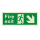 Fire Exit - Arrow Down Right Sign