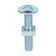Roofing Bolts with Square Nuts - Zinc