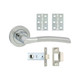 TIMCO Shavington Lever On Rose Door Pack - Polished Chrome & Satin Chrome - Mixed