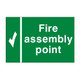 Fire assembly point 600mm x 450mm - 1mm Rigid Plastic Sign