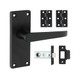 TIMCO Victorian Straight Latch Door Pack - Matt Black - Mixed