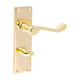 TIMCO Victorian Scroll Bathroom Handles - Polished Brass - 152 x 42mm