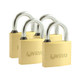 TIMCO Brass Padlocks Key Alike - 40mm - Backing Card of 4