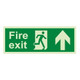 Fire exit arrow sign