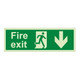 Fire exit arrow sign