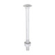 Carriage Bolts Hex Nuts & Form A Washers - Dome - Exterior - Silver