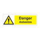 Danger asbestos - 1mm Rigid Plastic Sign